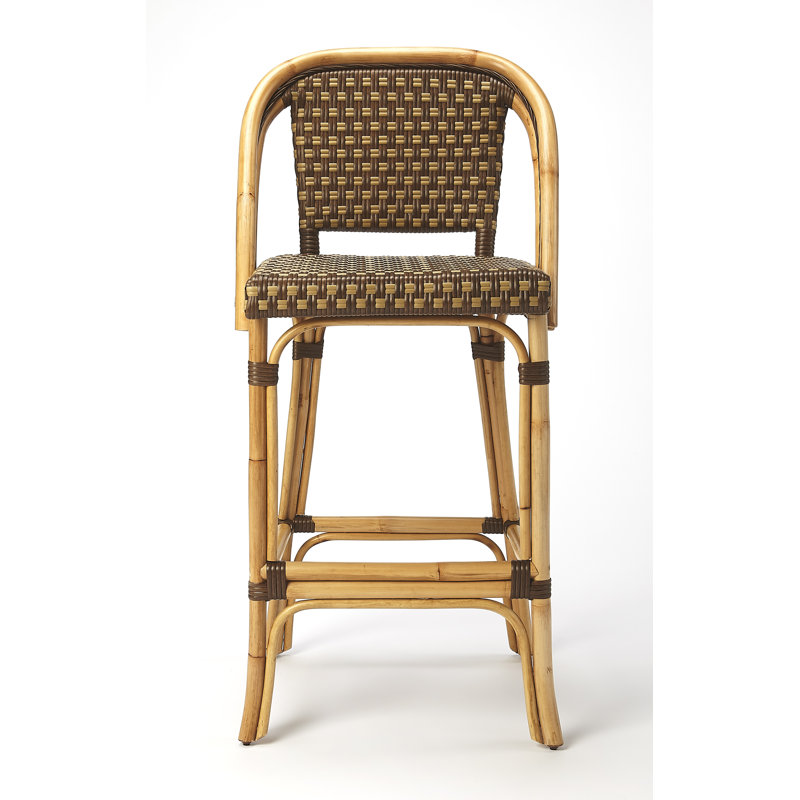 28" Bar Stool, Brown/Yellow