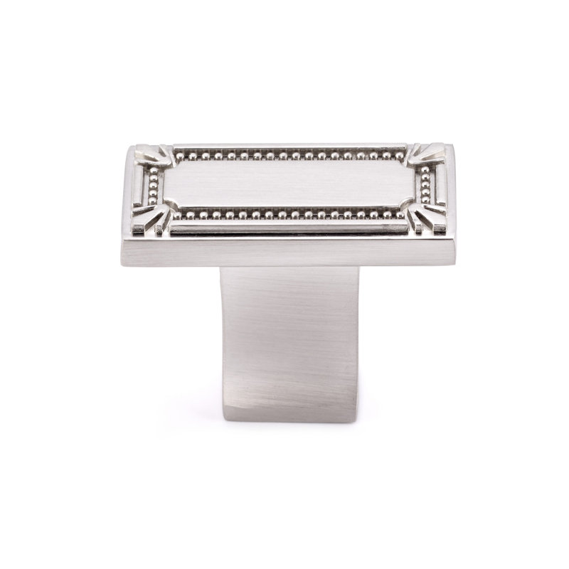 Expression Rectangle Knob, Brushed Nickel