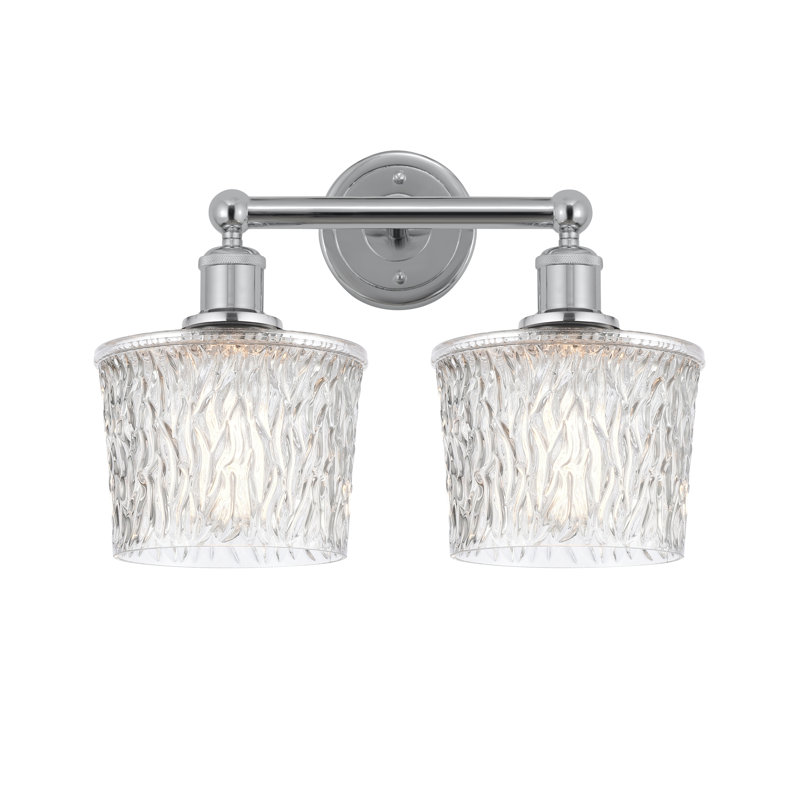 2 - Light Dimmable Vanity Light, Polished Chrome, 12" H x 34.5" W x 8.25" D