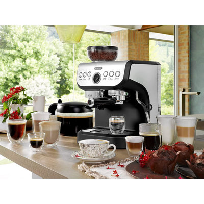 Zulay Kitchen Magia Manual Espresso Machine With Grinder And Milk Frother