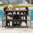 Tranquil 52.8"W Wicker Outdoor Grill Cart With Extended Table Top-1549010197