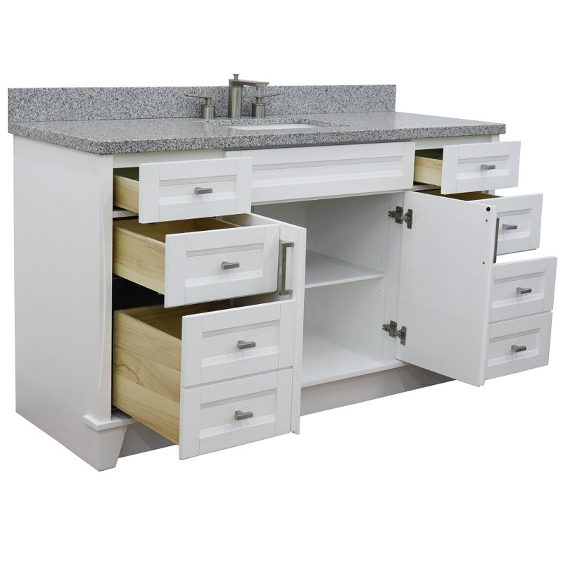 Ensemble de meuble-lavabo simple 61 po Denzell, gris