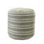 20" Polyester Round Striped Indoor Outdoor Pouf Ottoman-1490059785