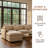 105" Modular L-Shape Sectional with Ottoman, Soft Chenille Fabric, 3-Seat-1438868638