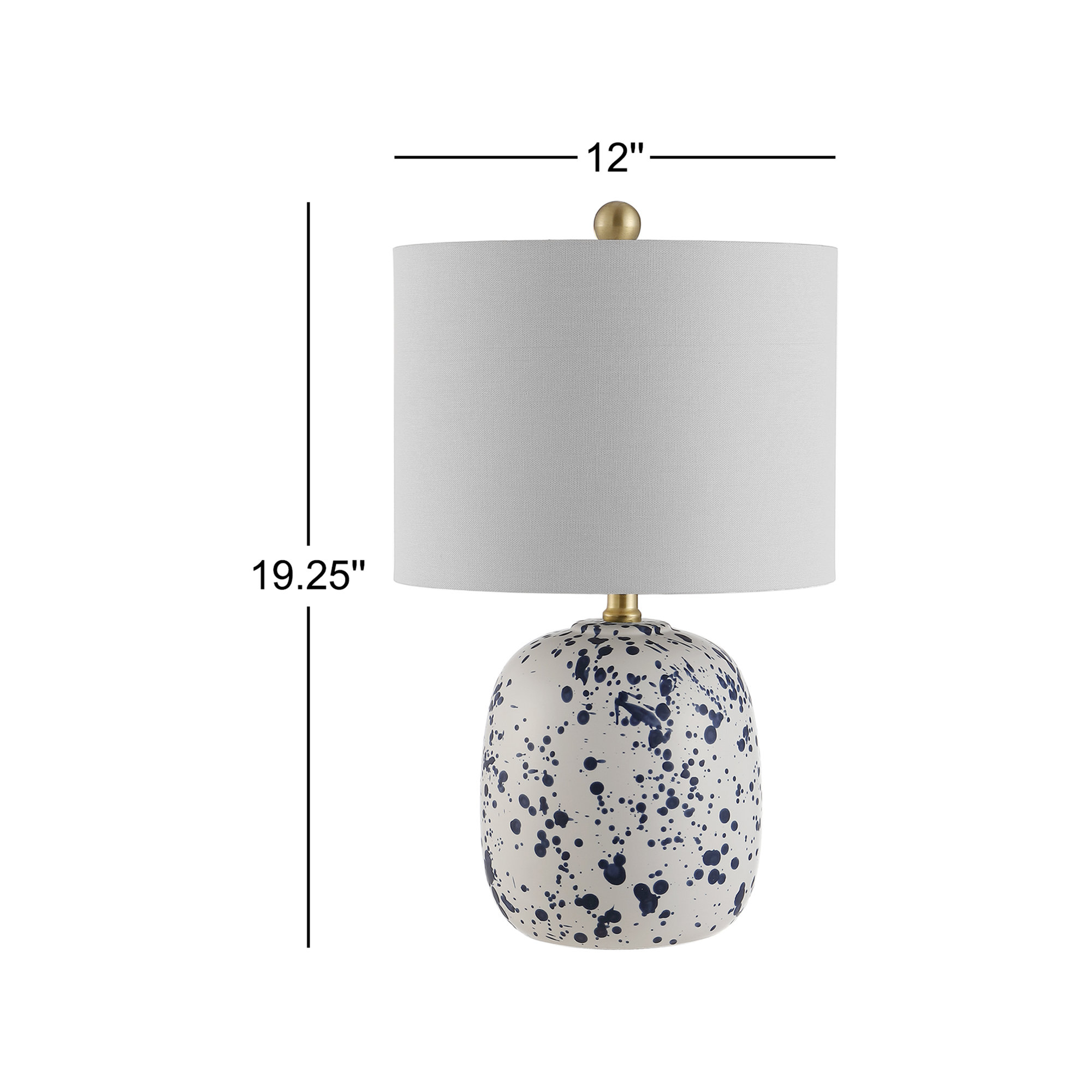 Odette 19.25" Ivory/Navy Standard Lamp