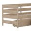 Structure de lit simple en forme de L avec tiroirs et 2 lits peu encombrants de conception unique-1660022433