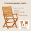 Round 3 - Piece 4 - Person 90.5Cm L Outdoor Table Set