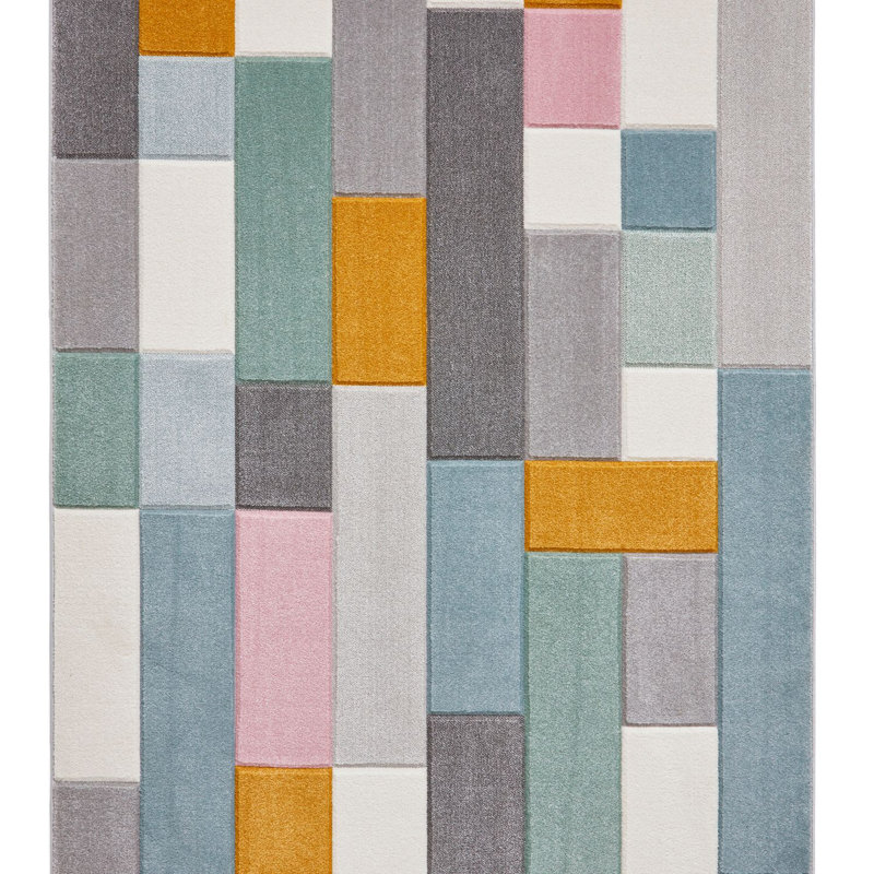 Bairdstown area rug Machine Woven Rectangle Multi coloured, Rectangle 80cm x 150cm