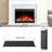 Electric Fireplace Insert With Touch Screen, 1500W Freestanding/Recessed Heater With Remote, 4 Flame Colors, 5 Speed/Brightness Levels, Timer, Overheat Protection, For Living Room, Office-509598136
