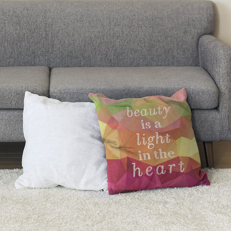 Coussin de sol inspirant la beauté des pierres précieuses, Pyrite arc-en-ciel, H 28 po x l 28 po