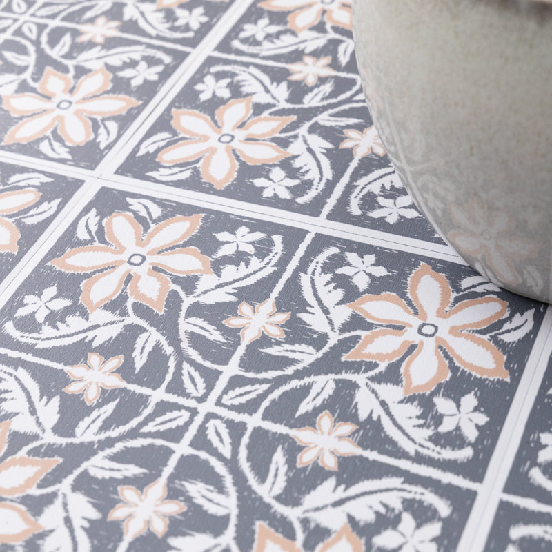 Lillium Blue 30.48 x 30.48cm Self-adhesive Vinyl Floor Tiles Pack 10 (0.93sqm)