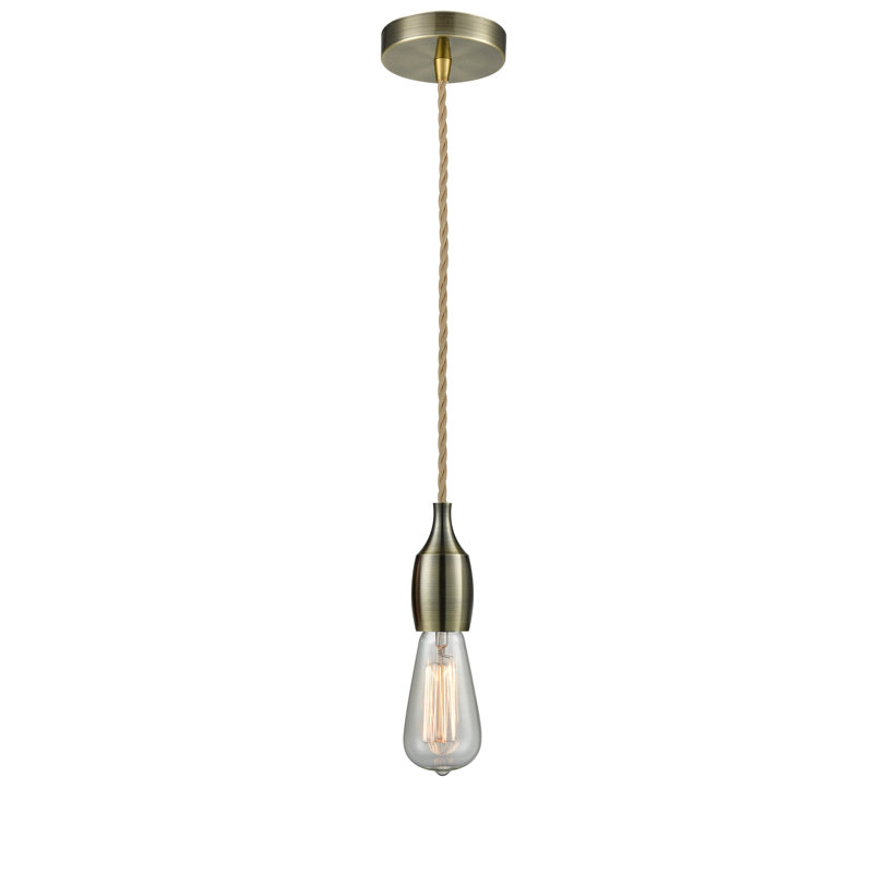 Nurseli 1 - Light Single Pendant, Antique Brass