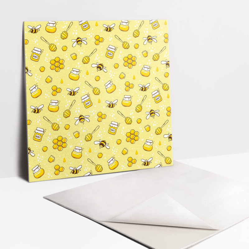 Audriella 30 x 30 cm PVC Tile in Yellow