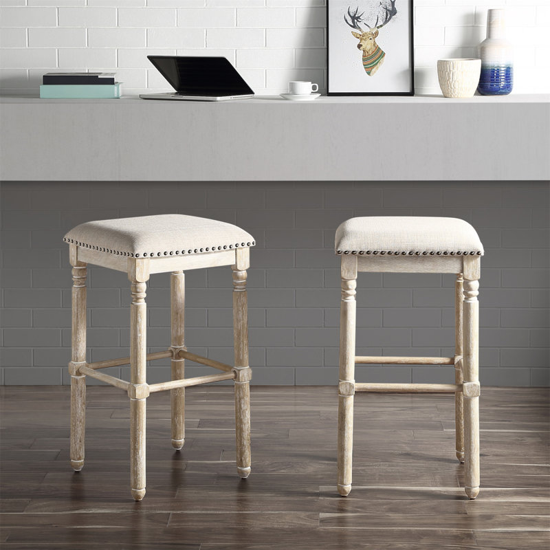 Tabourets de bar en bois Arnhem, ensemble de 2, Brun, Tanné