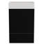 Meuble-lavabo autoportant avec évier en céramique et surface d'eau Matt Black