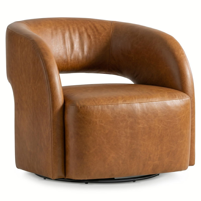 Chloe Leather Swivel Chair, 296-222