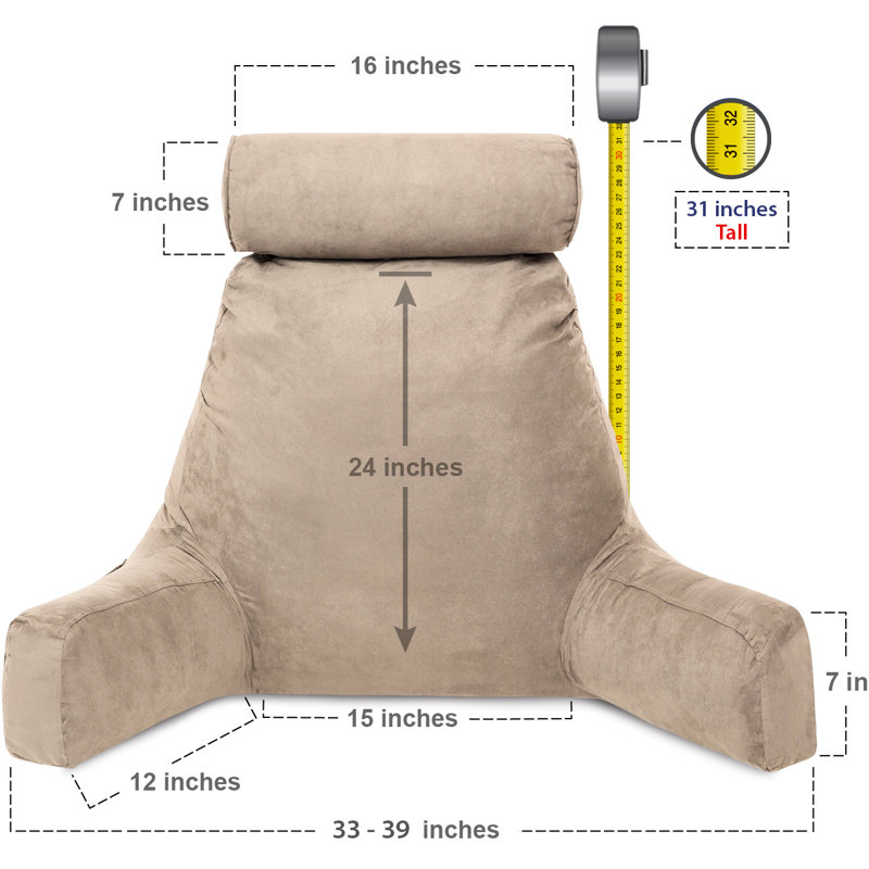 Bed Rest Pillow Cover & Insert, Cowboy Taupe
