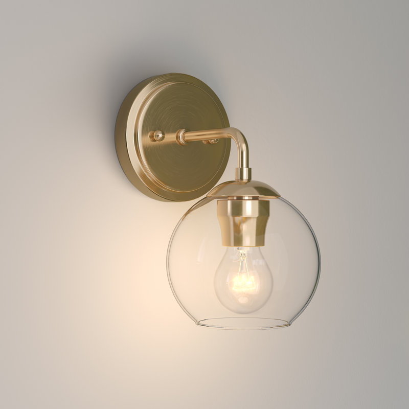 1 lumière de 6 po Applique en nickel satiné, Or