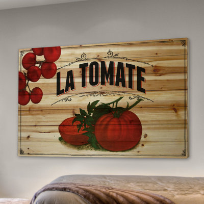 « french production tomate », reproduction d’impression sur bois