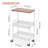 Metal Storage Trolley with Wooden Table Top