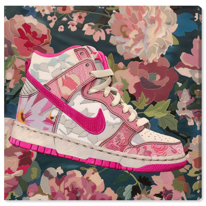 Art floral, impressions sur toile par Sneaker par Notoriart, H 24 po x l 24 po, Toile tendue