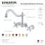 Robinet de baignoire romaine à 3 poignées et 3 poignées Kingston Kingston-33092087