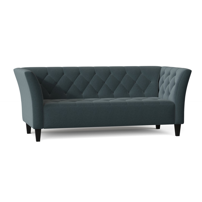 Carruth Upholstered 76'' Sofa, Gypsy Blue Goblin Performance Microfiber