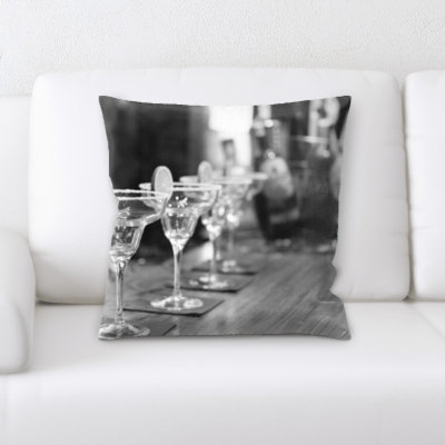 Nathalie Drinks Square Pillow Cover & Insert