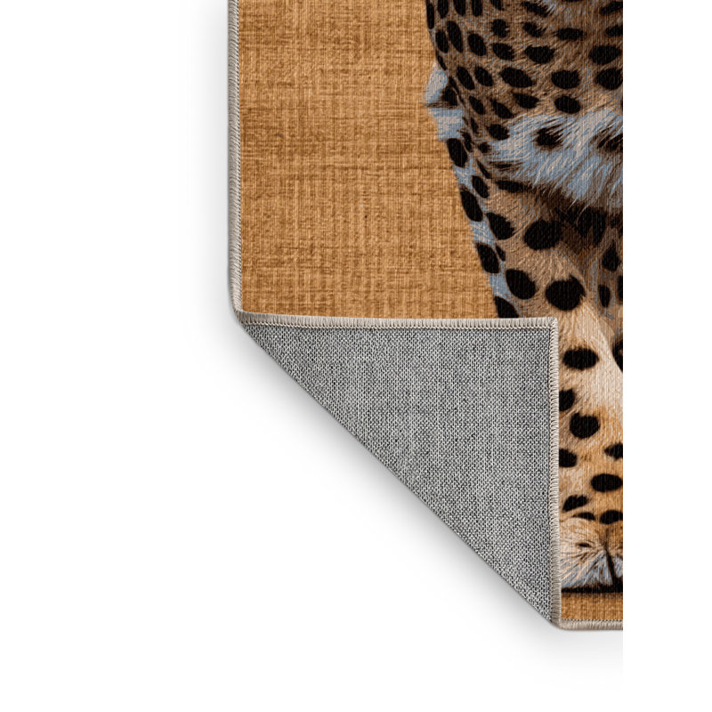  Tapis lavable guépard Saharan Big Cats, Rectangulaire 2 pi x 3 pi