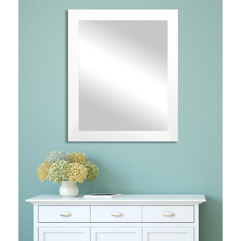 Miroir d'appoint mural Alacazar, 45,5 po x 39,5 po, Blanc