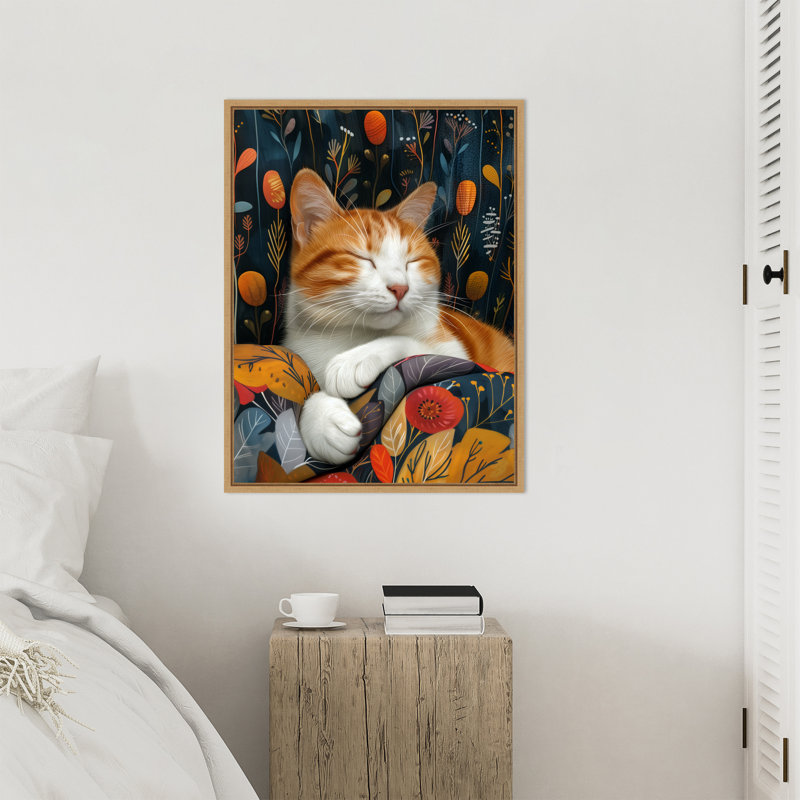 «Kitty» par Ilora, reproduction d'art sur toile encadrée, H 30 po x l 23 po