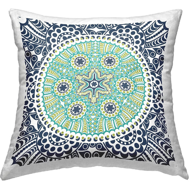 Housse et insert de coussin décoratif en polyester, Bleu