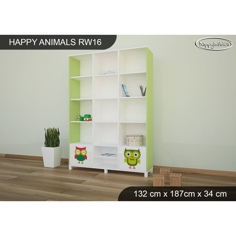 187cm H X 132cm W Kids Bookcase, Green