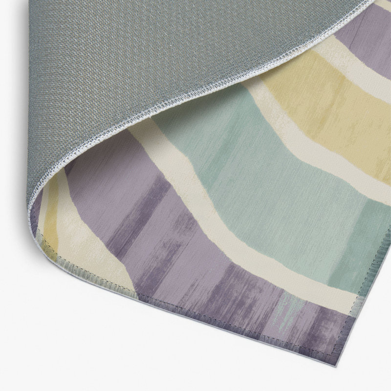 Watercolor Beige Indoor and Outdoor Area Rug, Rectangle 8' x 10'