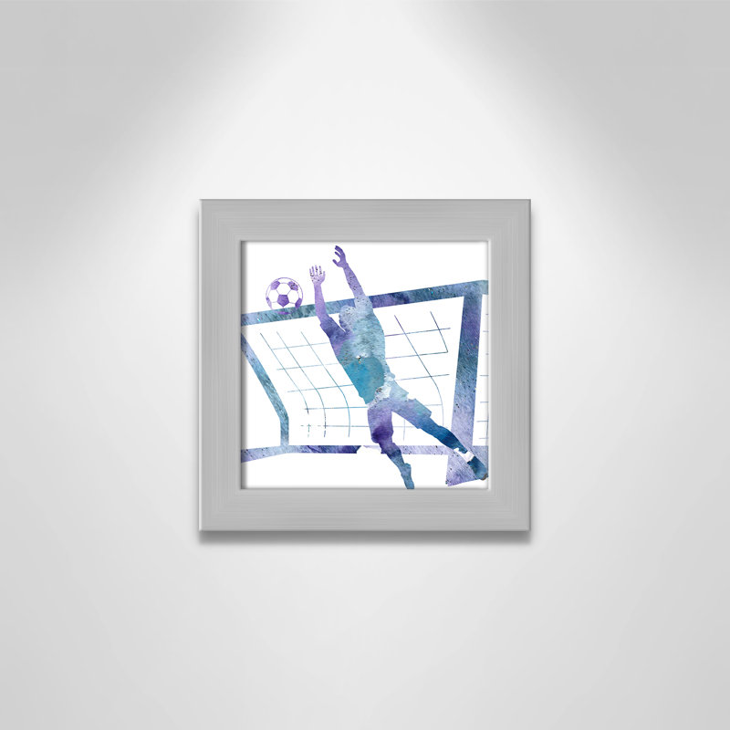 Soccer Girl Sports, 10" H x 10" W x 0.63" D, Silver Flat Framed