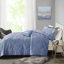 Ensemble de housse de couette avec coussin décoratif Elegant Periwinkle Velvet