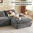 Boneless Modular Cloud Sectional Couches For Living Room, Oversized Compression Chenille Cloud Sofa-1574356054-1574356055