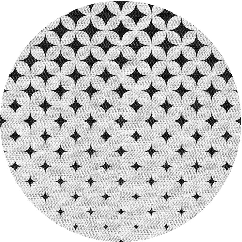 Geometric Indoor Rug, Round 5'