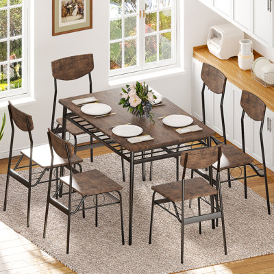 7-Piece Dining Table Set For 6, 43.3