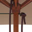 Parasol de patio avec poteau en bois vidaXL 59,1 x 78,7 po taupe-132433452