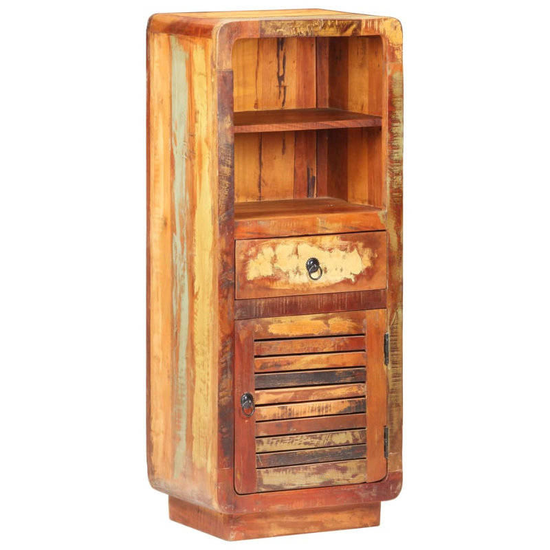 Monarrez 45cm Solid Wood Sideboard, Brown/Green/Blue