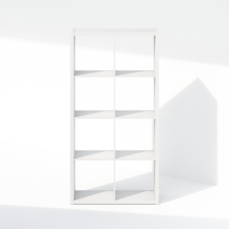 Ebern Designs Cubic Open Back Multipurpose Clothing & Closet Storage Organizer Shelf, 8-Cube, White
