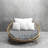Decorative Indoor Outdoor Waterproof Round Cushion Cover, Patio Bar Stool UV Resistant Seat Cover-1192774383