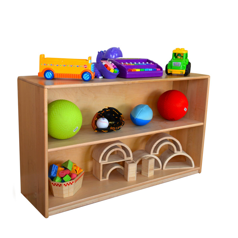 Maple Heritage Solid Wood Storage Shelf with Locking Casters