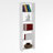 Modern White Bookshelf, 63.0 x 19.7 x 7.7 inches | 100% Melamine Coated Particle Board, Thickness: 0.7 inches | Numerous Shelves, Wall-Mountable, Stylish Storage Solution for Home & Office | Elegant Design-1317700808