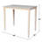 Rubberwood Rectangular Solid Wood Top with Solid Wood Base Dining Table
