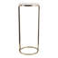 Table d'appoint ronde décorative pour salon - Table d'appoint sur pied avec pied central, idéale pour les boissons et la cuisine - 63,5 cm, blanc et or