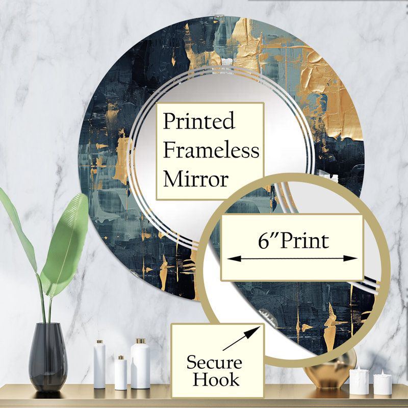 Miroir mural rond Caxton, 32 po x 32 po