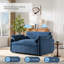 Canapé simple surdimensionné en chenille avec siège large et coussins profonds, conception moderne à blocs de couleurs pour un confort et un style ultimes-131507318