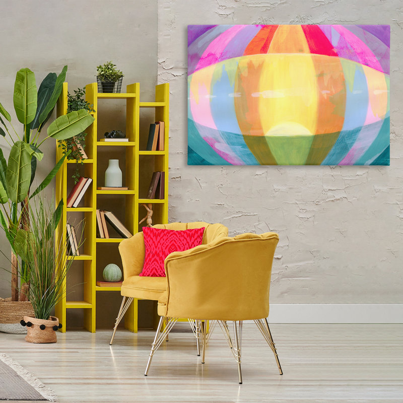 Rounded Neon Flare Canvas, design by Grace Popp, 30" H x 45" W